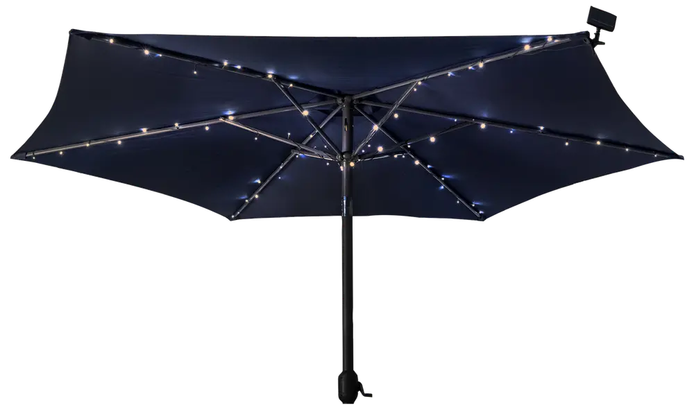 Solcellelyskæde til parasol