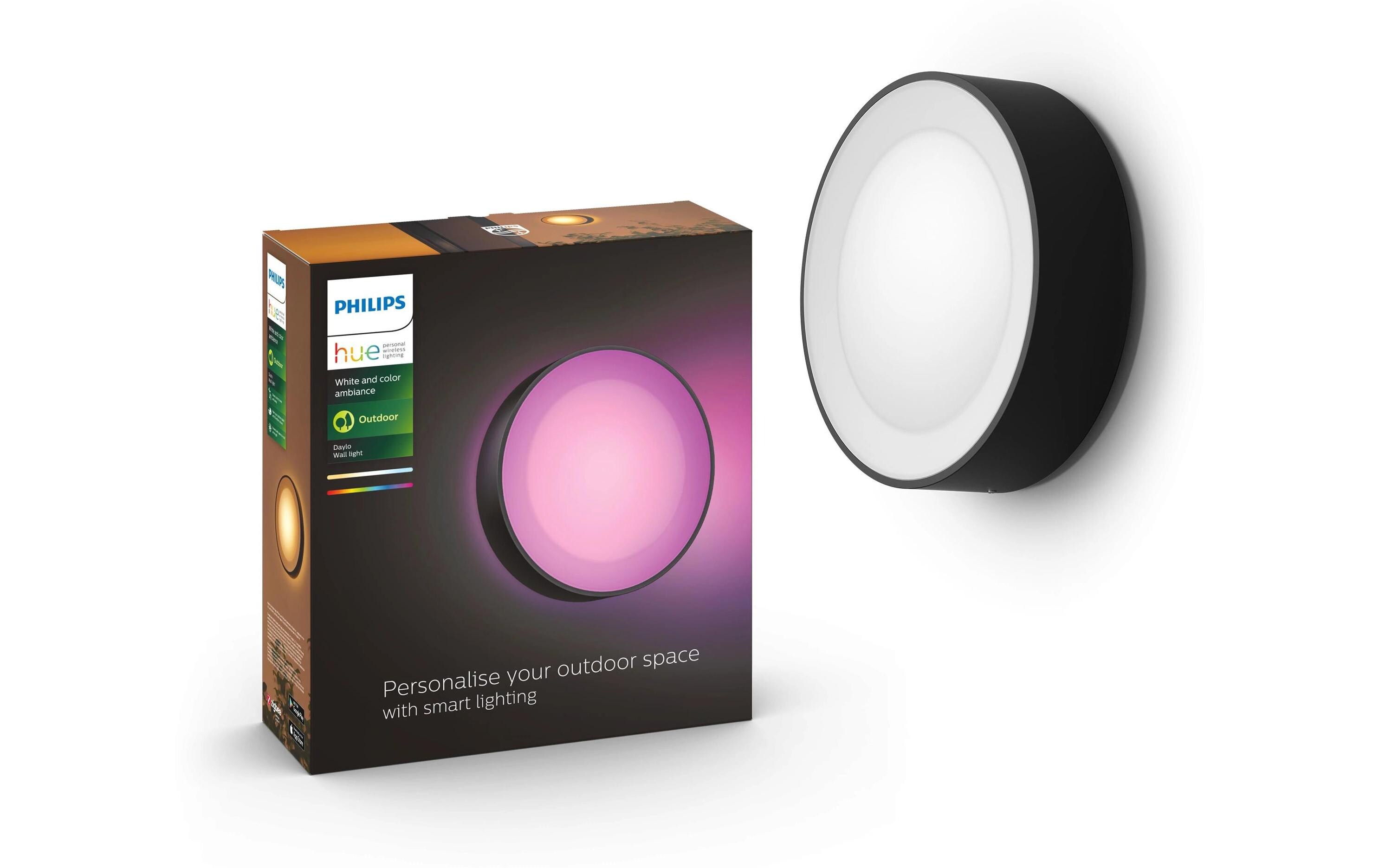 White & Color Ambiance Outdoor Daylo Wandleuchte Schwarz<br>Aussenleuchte Daylo Hue WACA, Schwarz