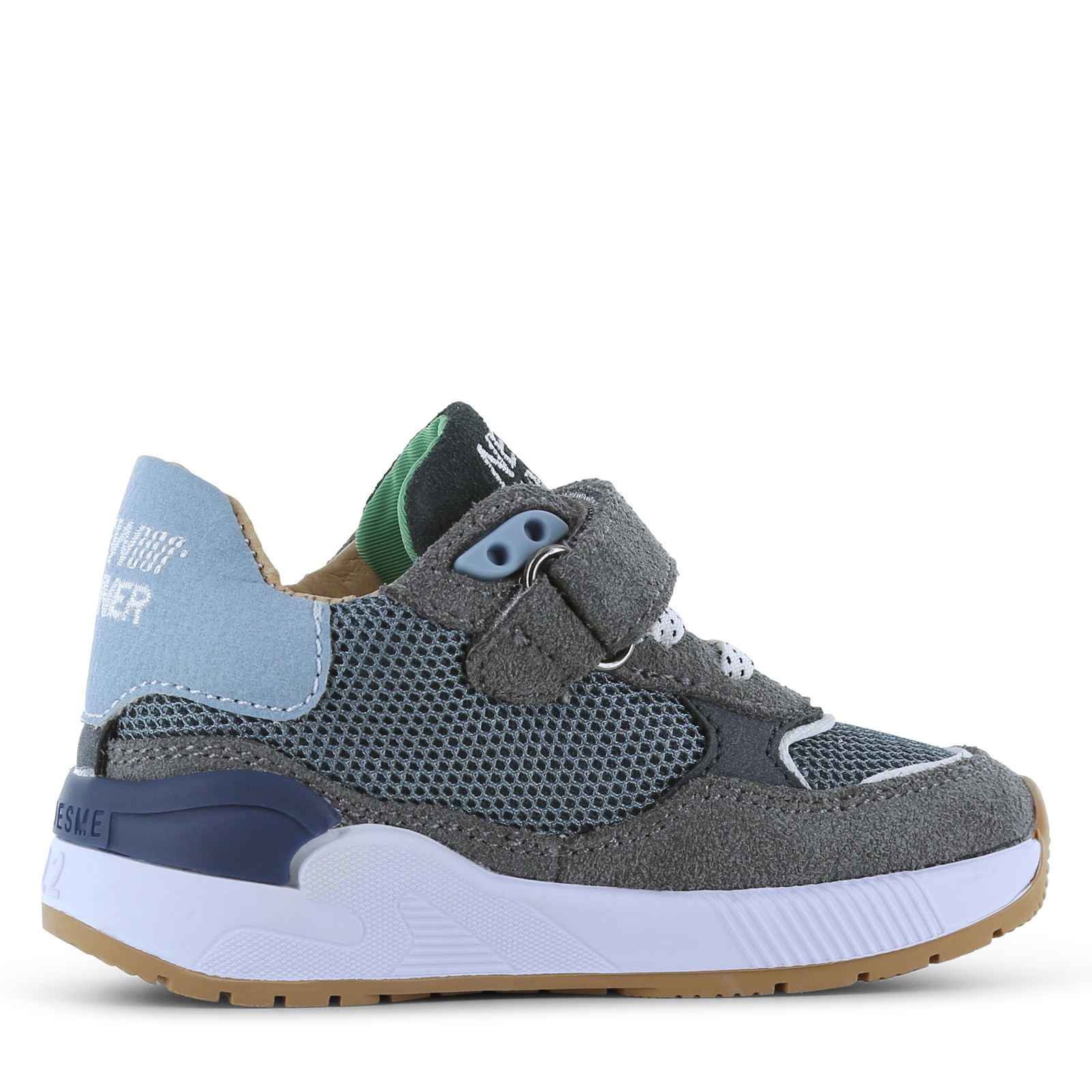 Shoesme wit-blauwe sneaker Leer, Microleer | Jongens schoenen