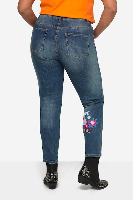 7/8-Jeans, Patches, 5-Pocket