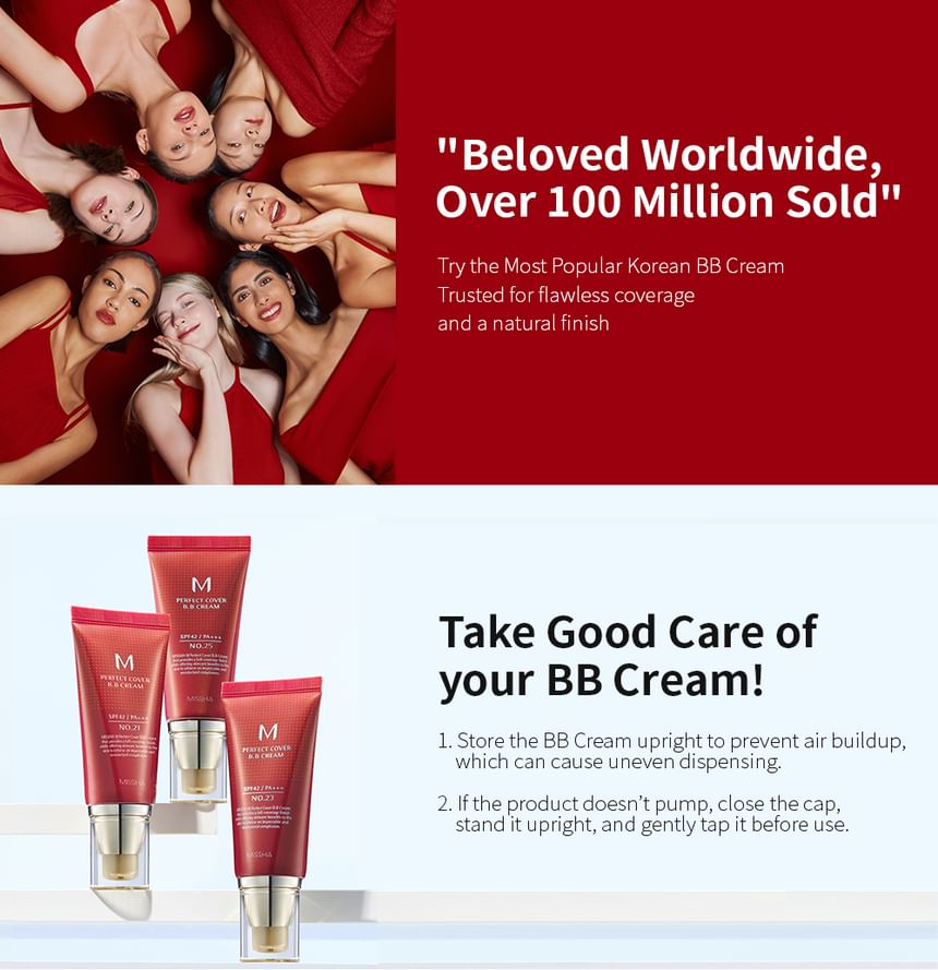 MISSHA - M Perfect Cover BB Cream SPF42 PA+++ - 7 kleuren