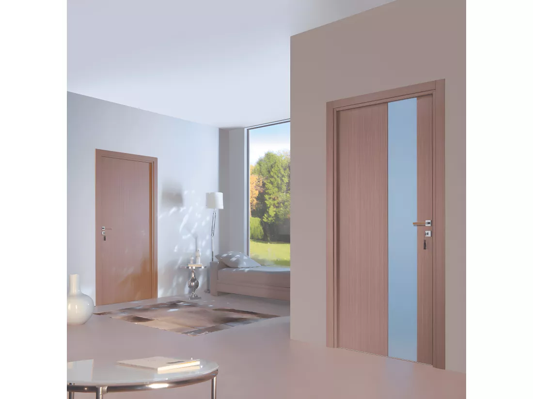 Bloc-porte pose fin de chantier collection Premium Enzo, H.204 x l.83 cm, aspect chêne gris, réversible