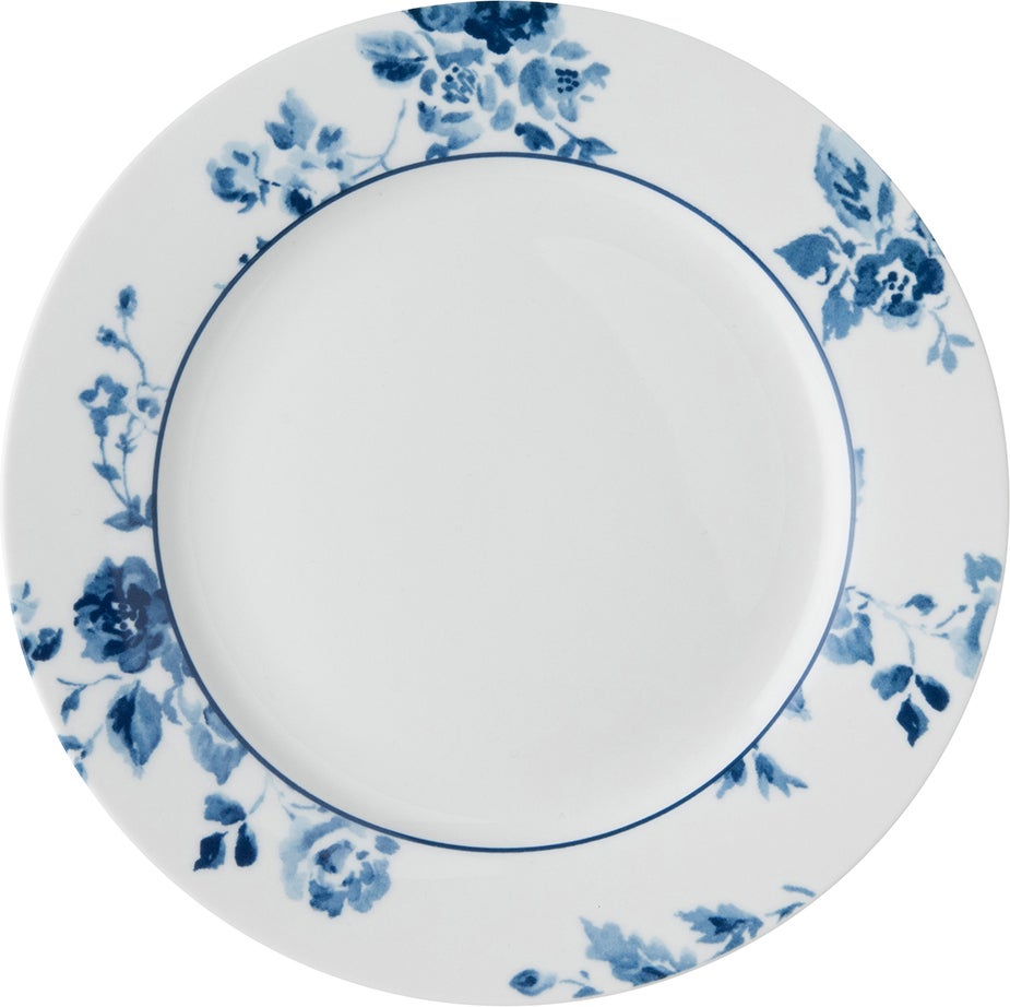 Laura Ashley ontbijtbord China Rose blauw D 20 H 1,9 cm