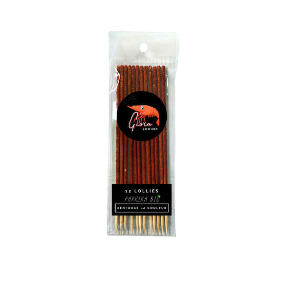12 Lollies paprika Bio pour crevettes d'aquarium