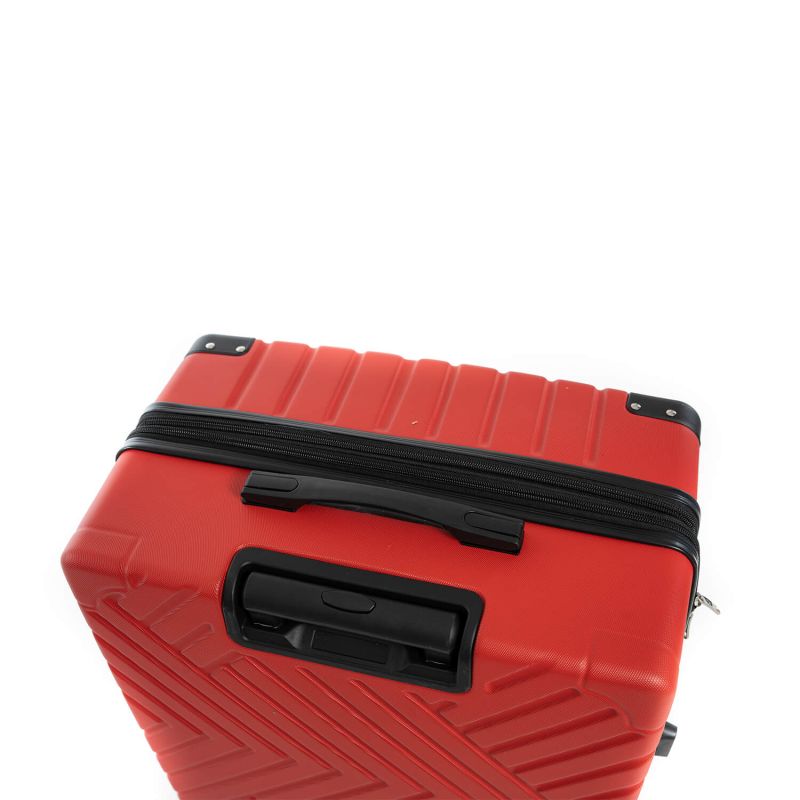 Lot de 3 valises rigides 2123 56, 67 et 77 cm Rouge