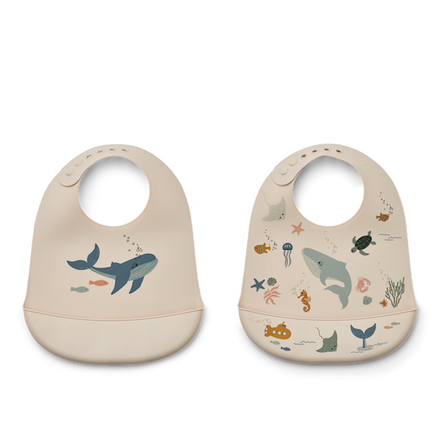Tilda Bib Sea creature/Sandy 2-Pack Liewood