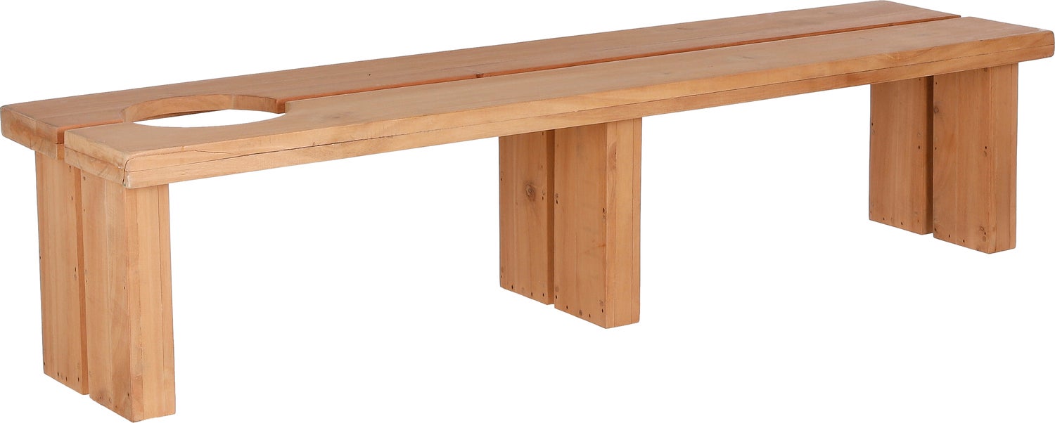 Mica Decorations tuinbank Elwood bruin 154 x 50 x 35 cm