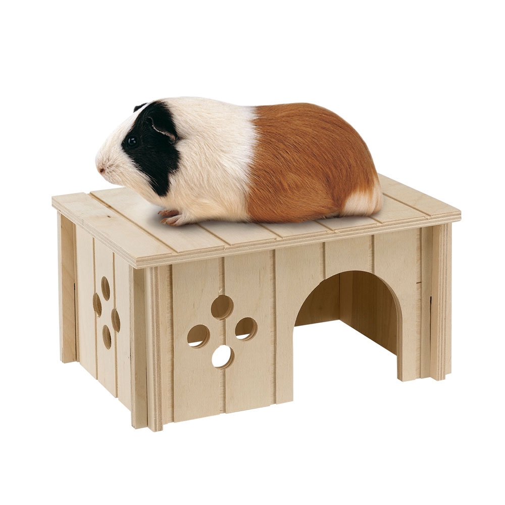 Ferplast maison cochon d'inde, cobayes, accessoire cage cochon d'inde, avec toit plat et trous d'aération, en kit de montage, 26 x