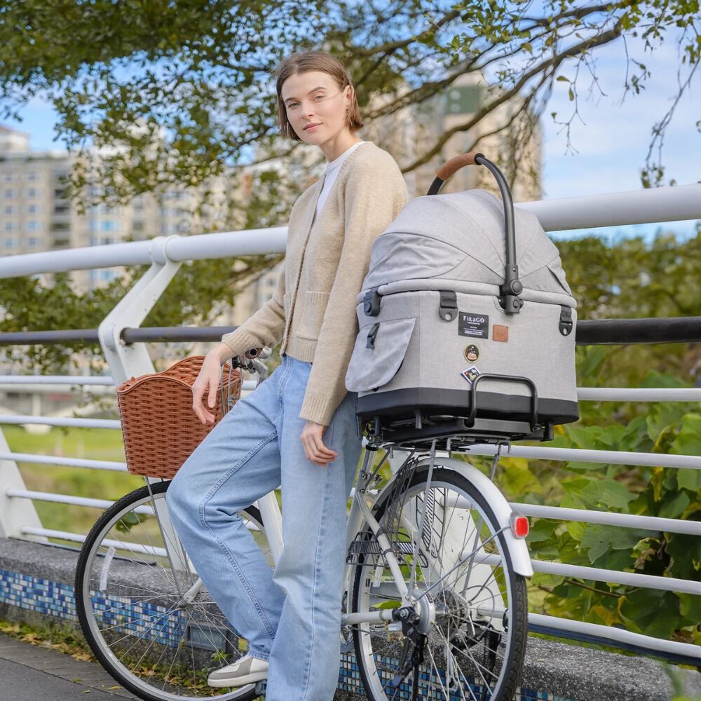 Fikago - Flytta Honden Fietsendrager - Zwart - 13.5x35.5x32 cm