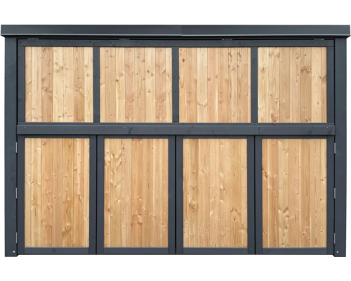 Grillhuis Konsta groot 343 x 102 cm natuur-antraciet