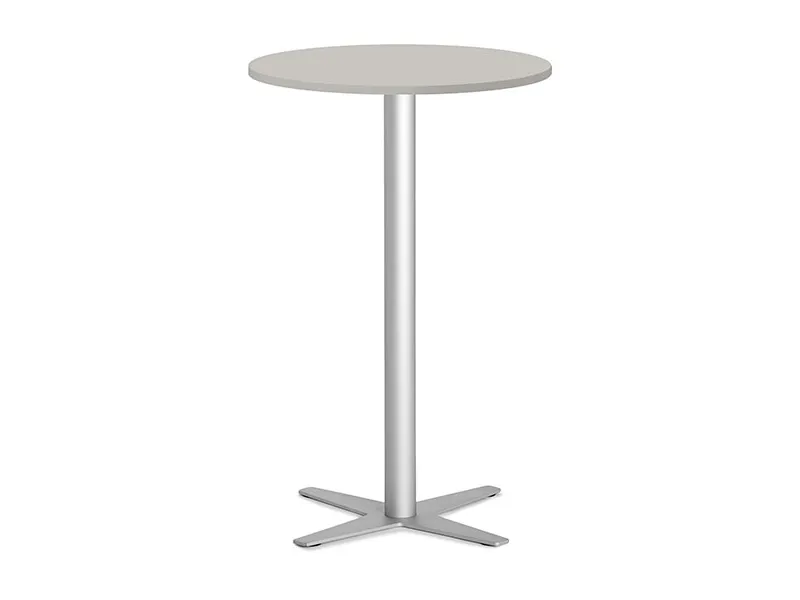 Bord Amy Ø650 H1050mm Lys grå laminat Alugråt understel