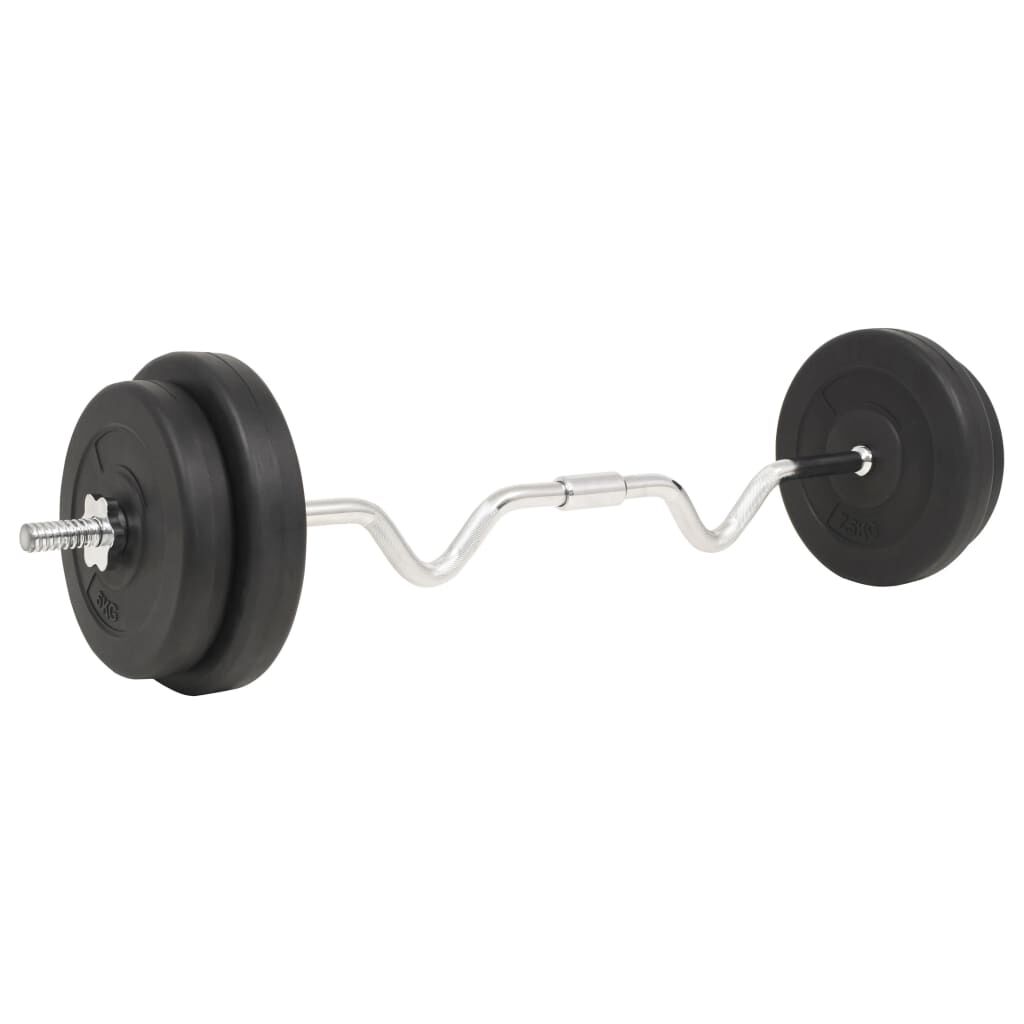 vidaXL Halterstang met gewichtenset, 30 kg