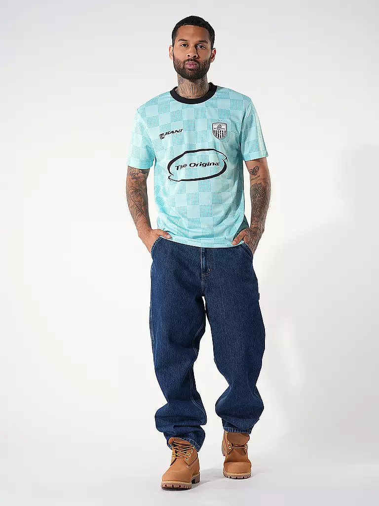 KARL KANI T-Shirt SPORT STAR CHECK TRIKOT hellblau