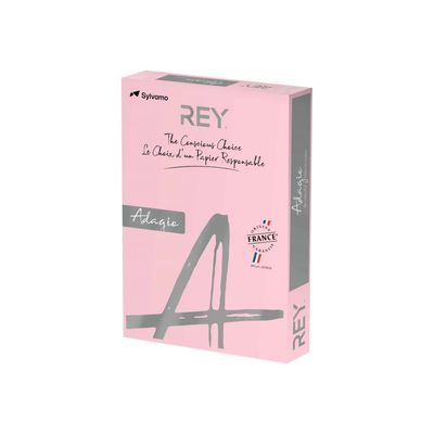 Rey Adagio - Papier couleur - A3 (297 x 420 mm) - 80 g/m² - Ramette de 500 feuilles - rose pastel