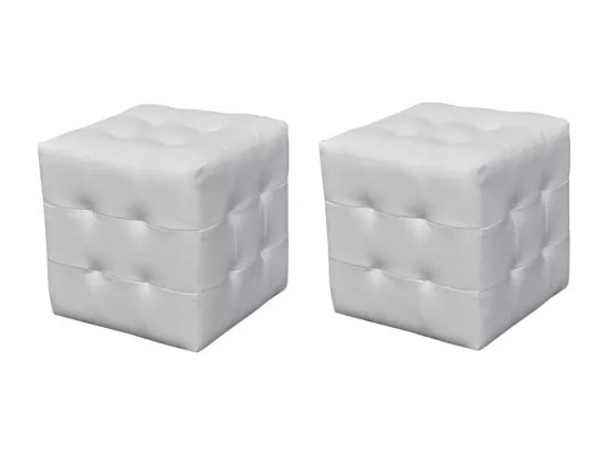 Tabourets cube Blanc