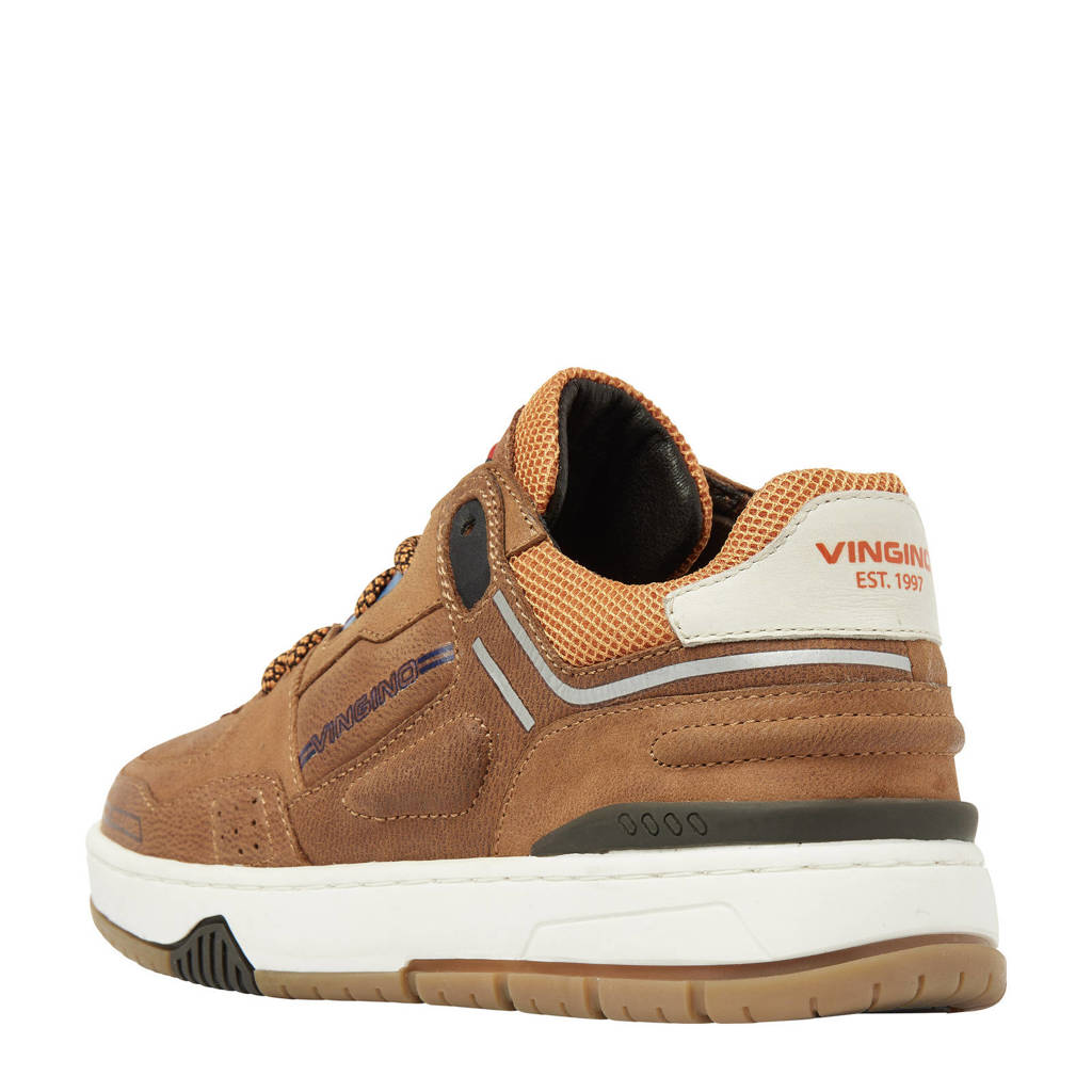 Vingino Brad Lowleren sneakers cognac