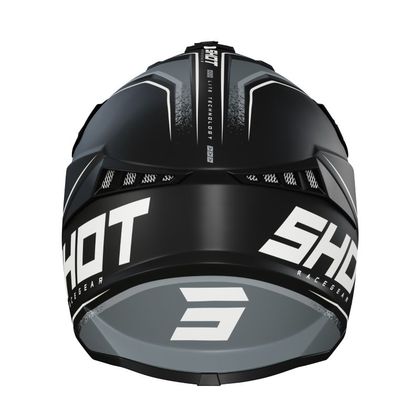 Casque cross Shot LITE PRISM - BLACK WHITE MATT 2022 - Noir / Blanc