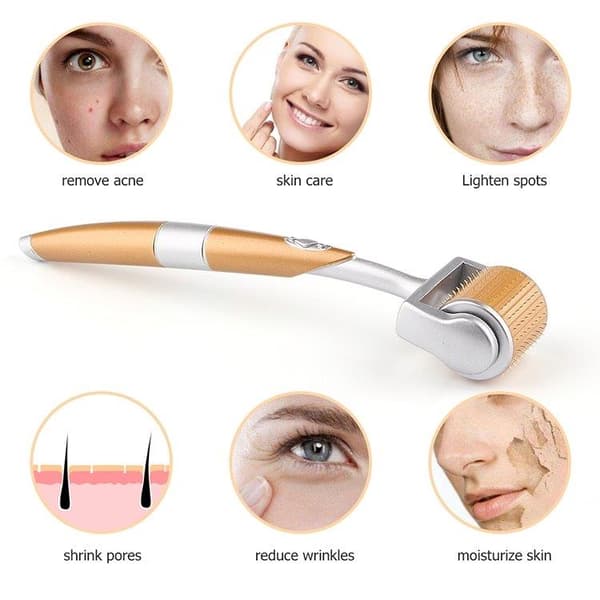 Dermaroller / Skin roller 0,5 mm - mikronålsverktøy med nåler i kirurgisk stål