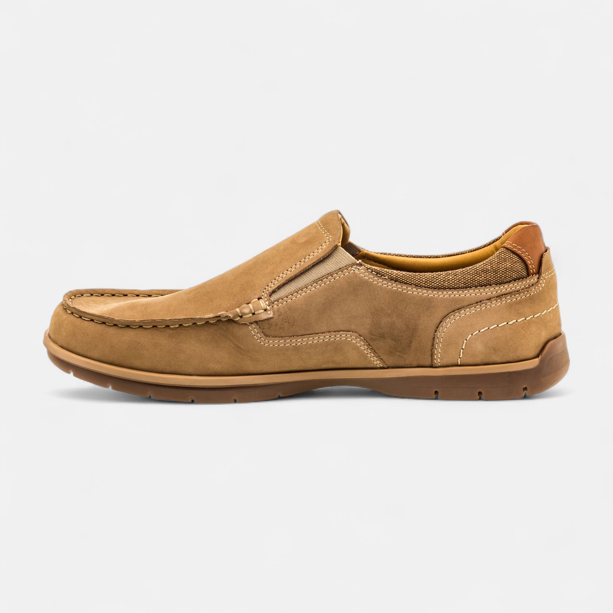 Mocassins Homme en cuir beige