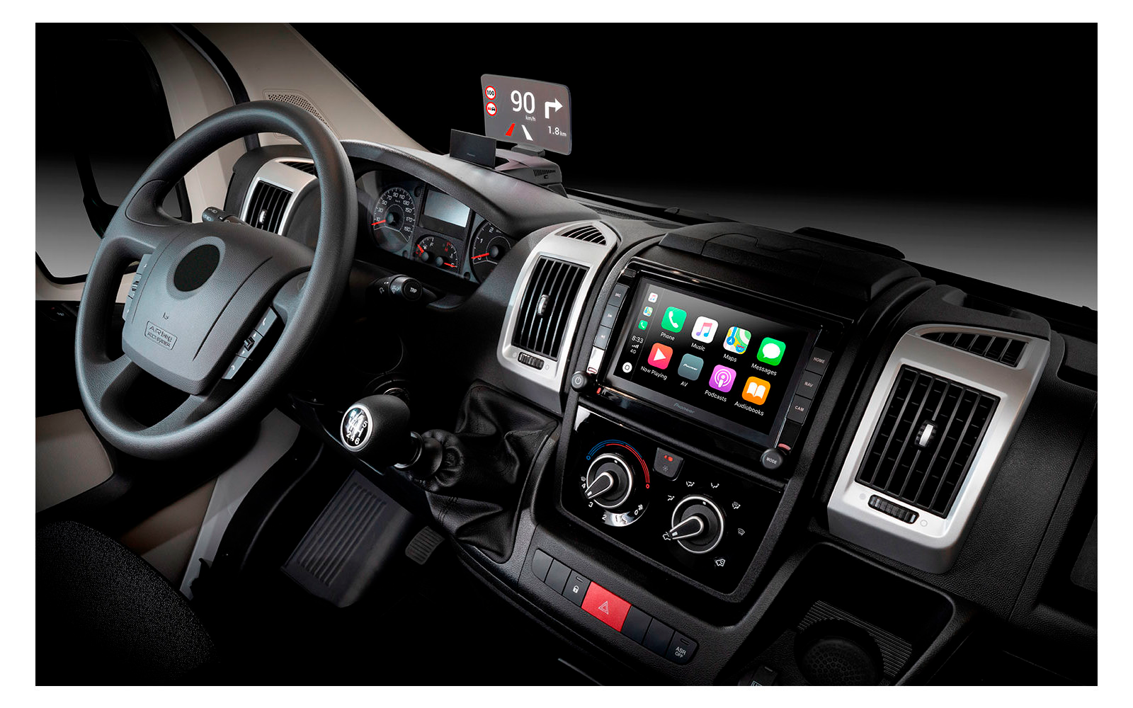 Pioneer Headup-Display Erweiterung für Fiat Ducato 8