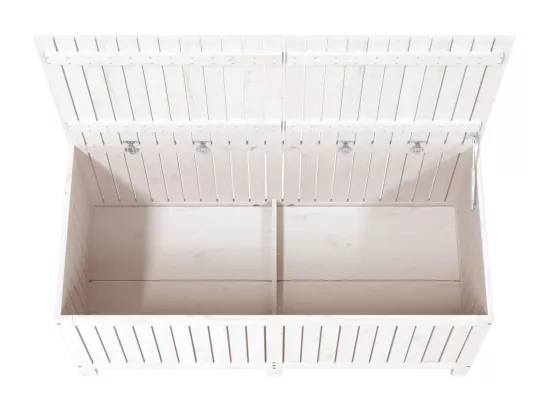 Prolenta Premium - Boîte de rangement de jardin Blanc 147x68x64 cm Bois de pin