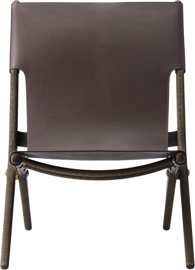 Audo Copenhagen Saxe chair - Brunolieret eg / Brun læder Brown stained oak/brown leathe