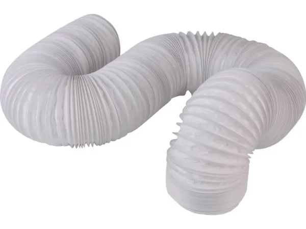 Wallair N52824 Fleksibelt ventilationsrør Plastic (Ø x L) 10.2 cm x 6 m Hvid