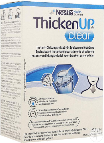 Nestlé Health Science ThickenUP Clear Épaississant Instantané Pour Aliments-Boissons Sachets 24x1,2g