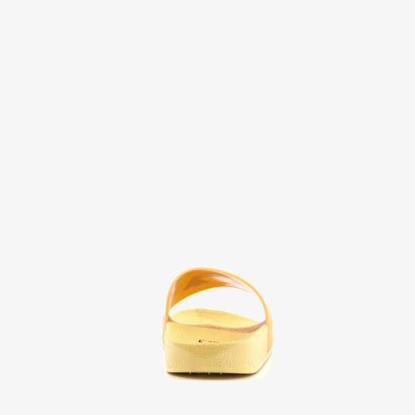 Kinder badslippers geel met regenboog