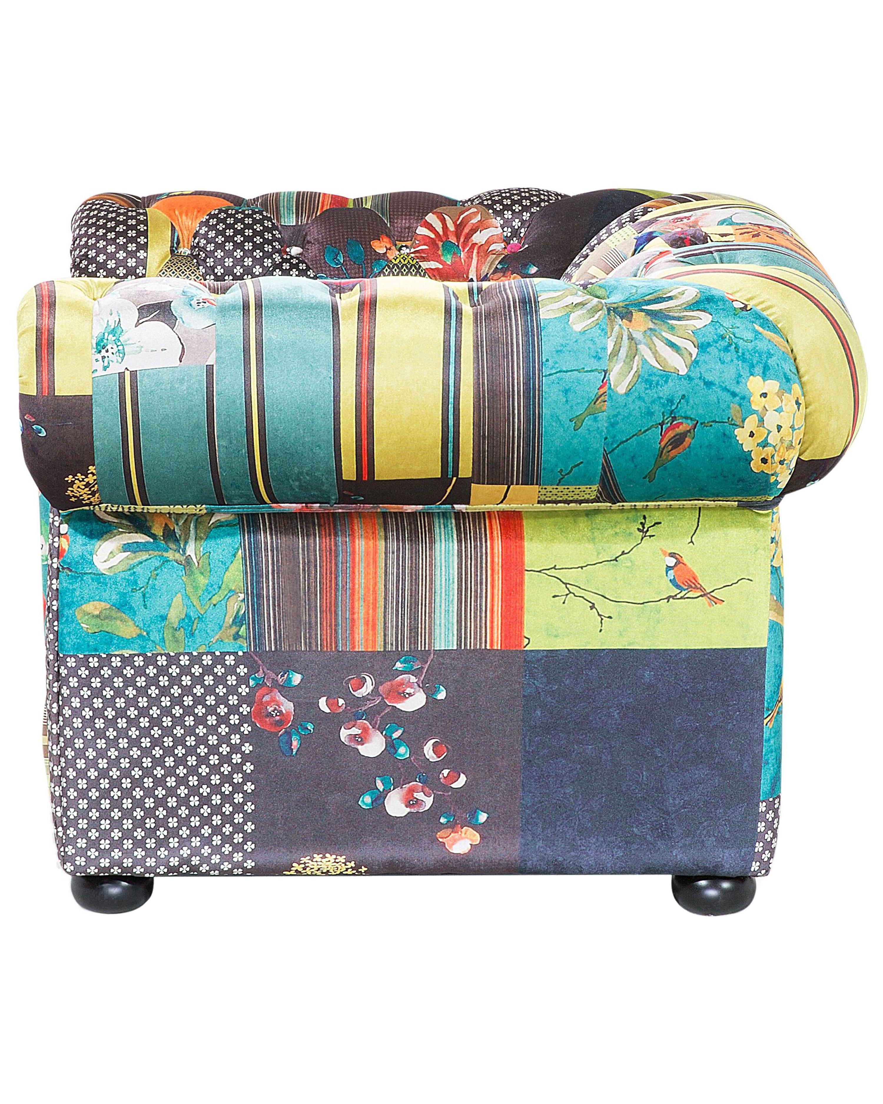 Fauteuil CHESTERFIELD Stof Lichtgroen
