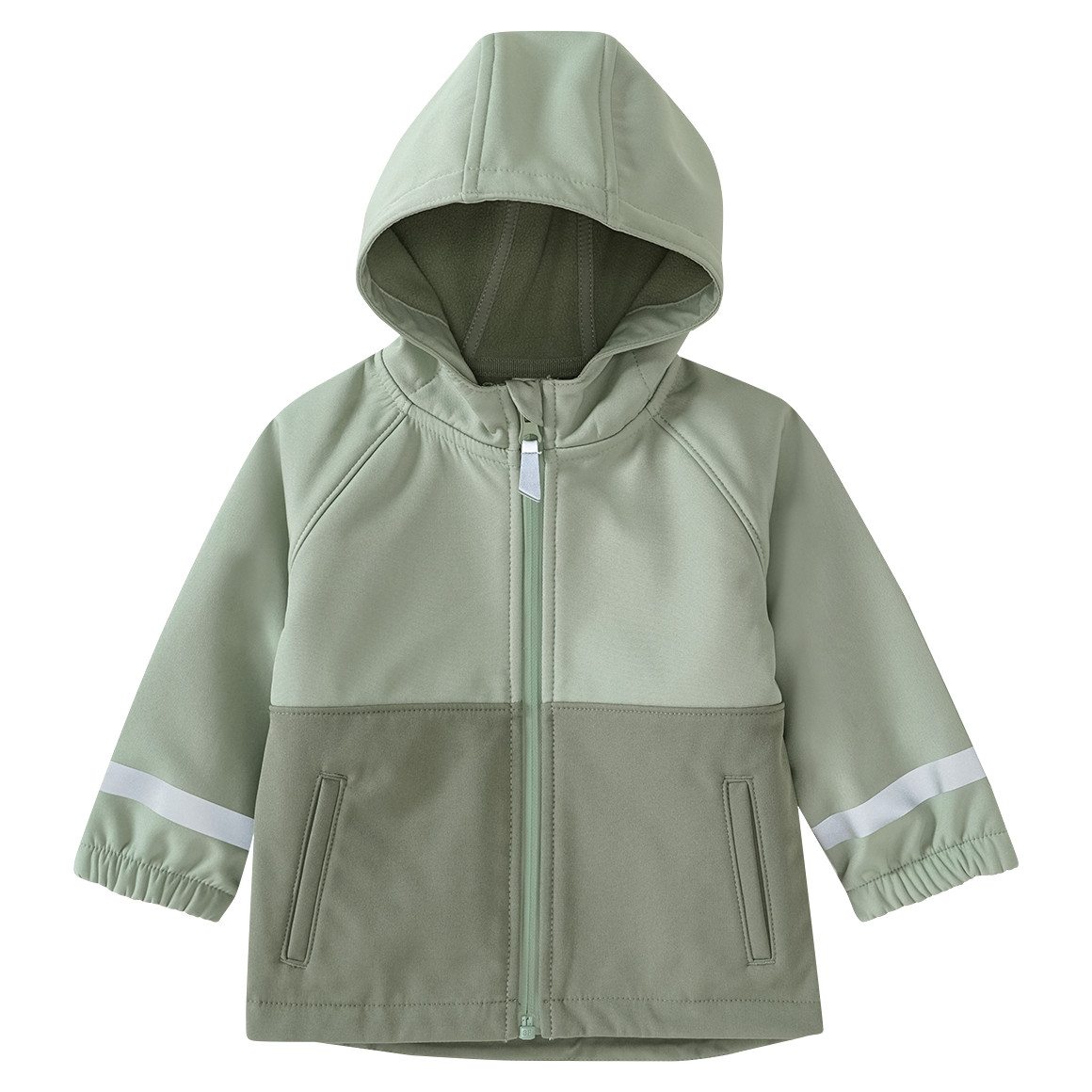 Topomini Baby Softshelljacke mit Kapuze salbei