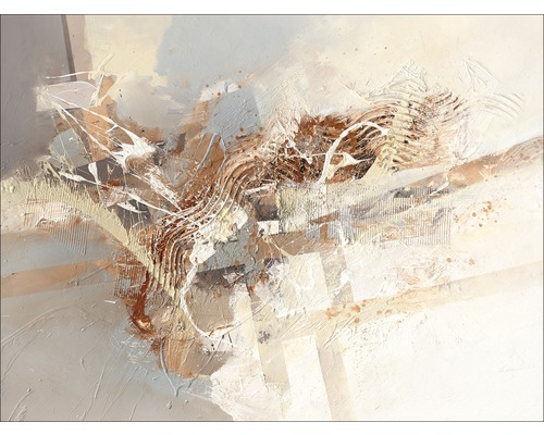 Canvas schilderij Grijs & Bruin Kleurenmix 84x116 cm