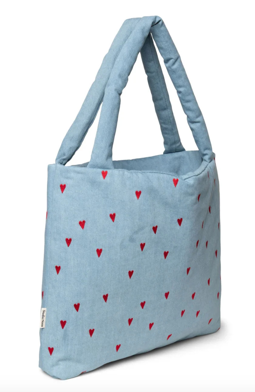Studio Noos Studio Noos Denim Hearts Mom Bag