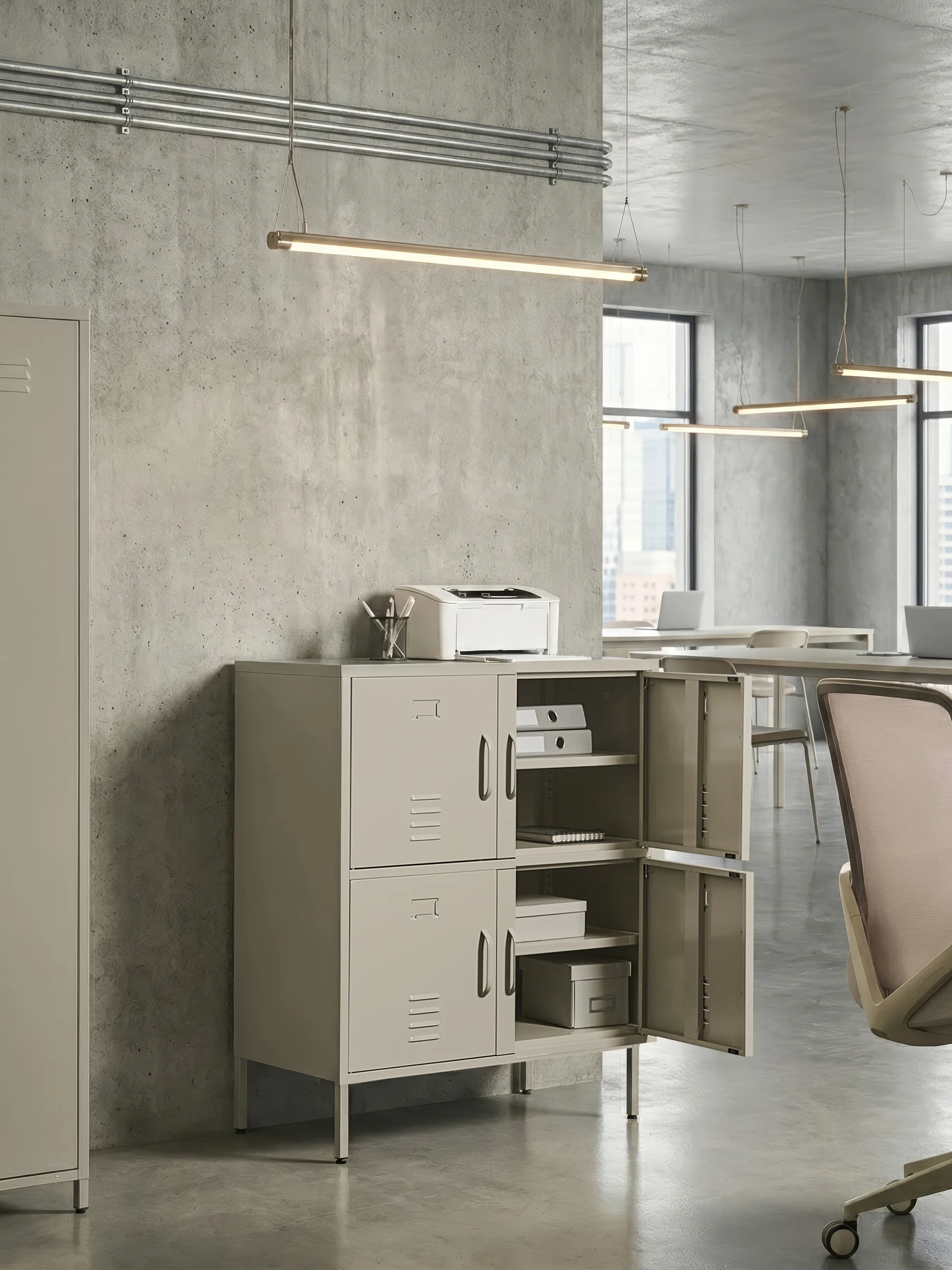 Kantoorkast HOLBECK Metaal Lichtbeige