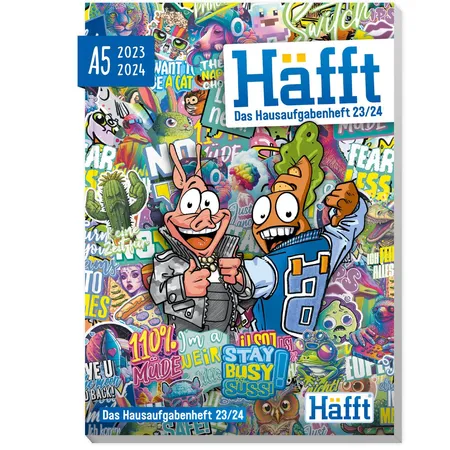 Häfft Verlag Häfft – Das Hausaufgabenheft! 23/24A5, 1 Stück, 4-fach sortiert