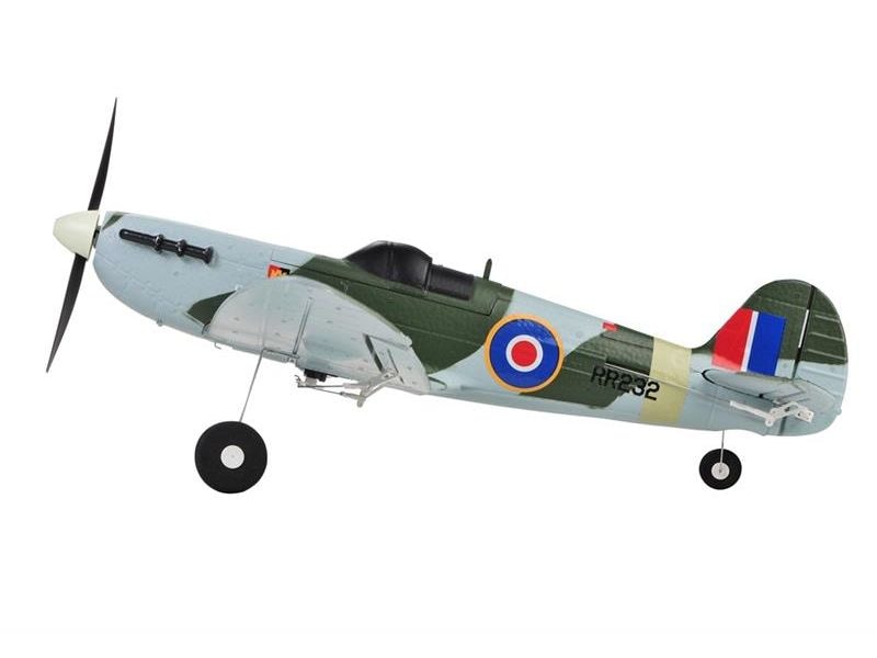 TOP-RC Warbird Mini Spitfire 450 mm, Grau, RTF Kleines 4-Kanal RC-Flugzeug mit Gyro