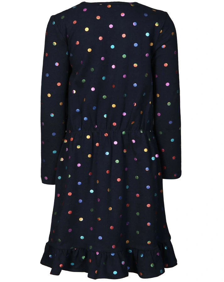 Jersey-Kleid COLORFUL DOTS in navy
