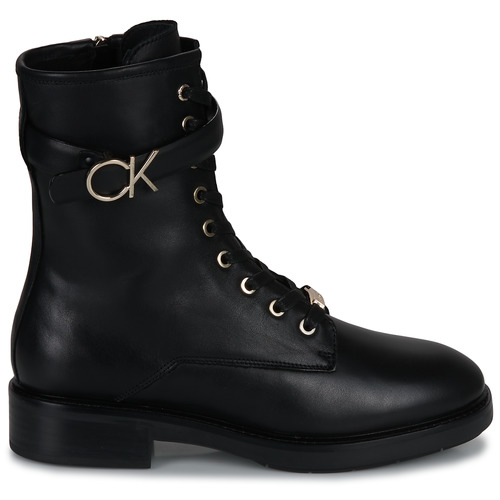 Calvin Klein Jeans - RUBBER SOLE COMBAT BOOT W HW - Noir