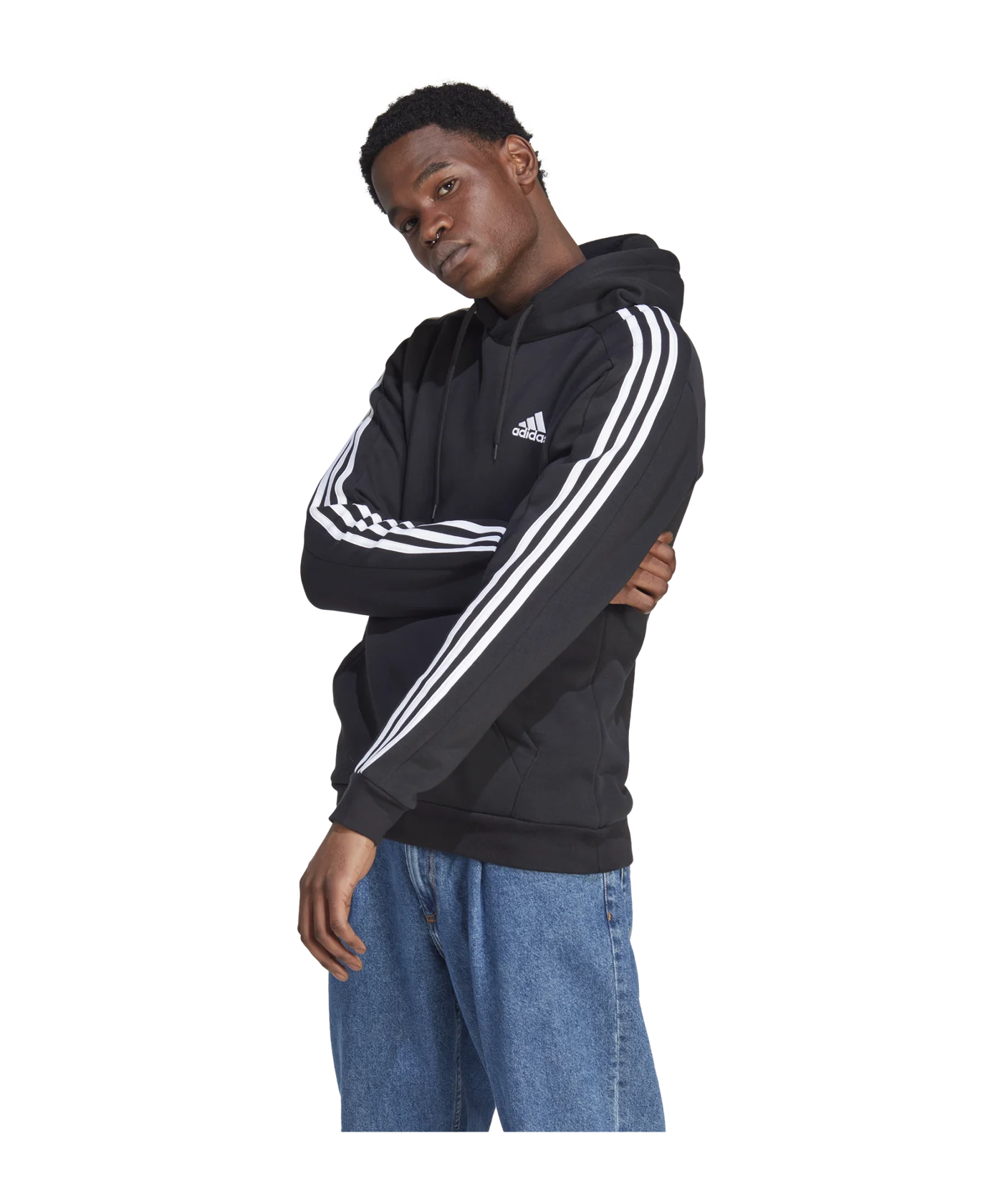 adidas Essentials Fleece Hoody Schwarz
