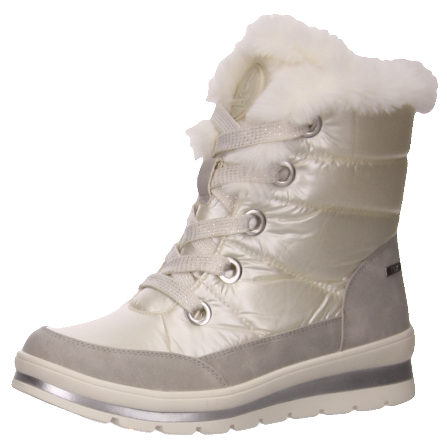 Caprice Schnürstiefel creme beige