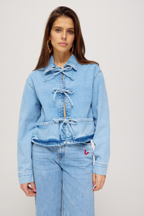 Harper & Yve blauwe dames jas
