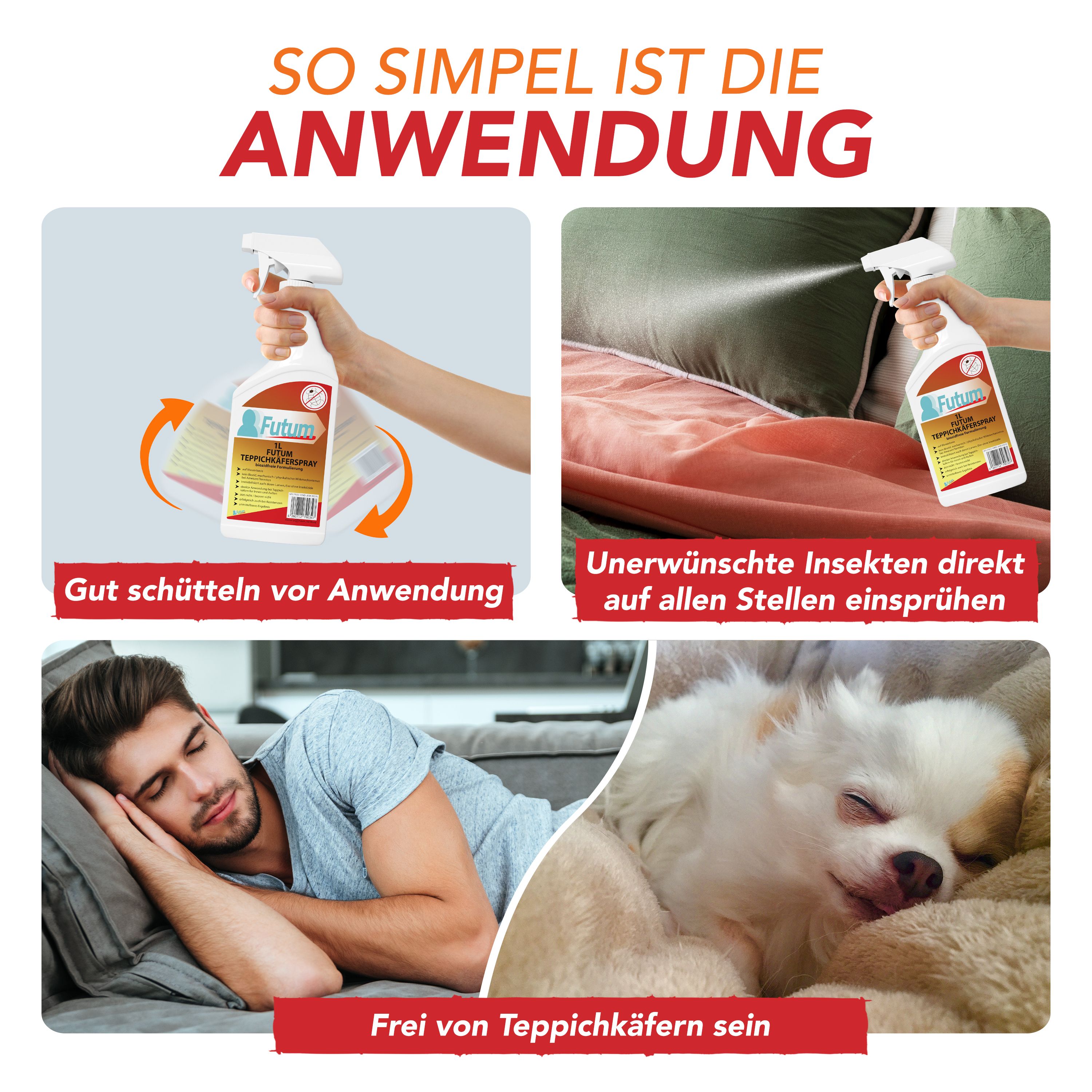 FUTUM 2L Teppichkäferspray + 2L Sprüher