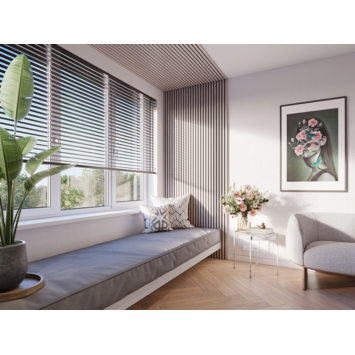 Lattenwand Decowall Acoustic grijs 260x30cm,2 stuks (1.56m2)