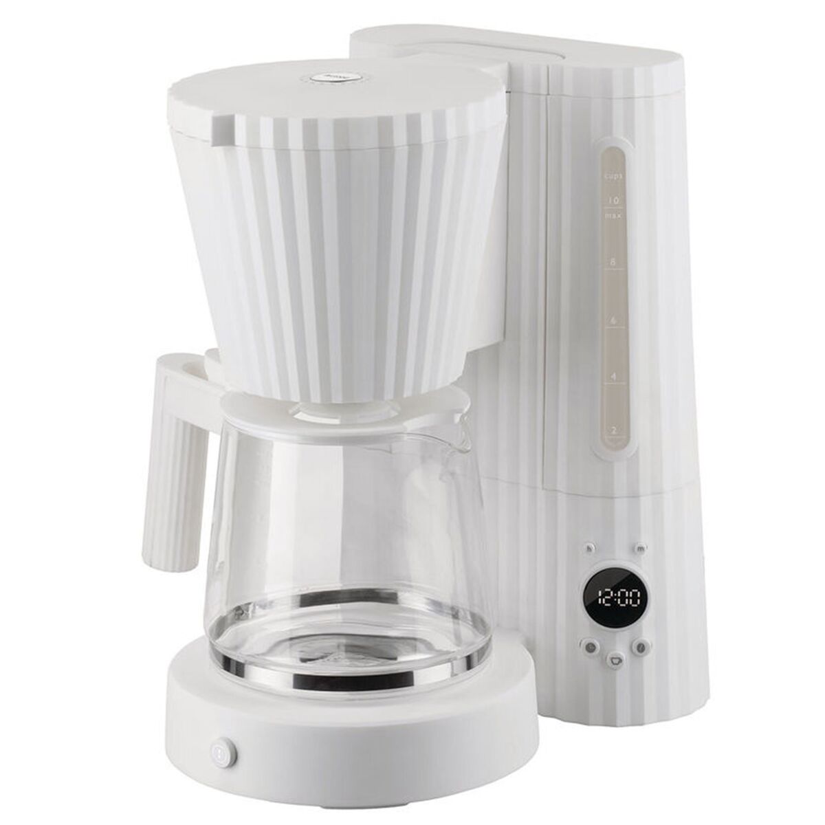 Plissé kaffetrakter, hvit