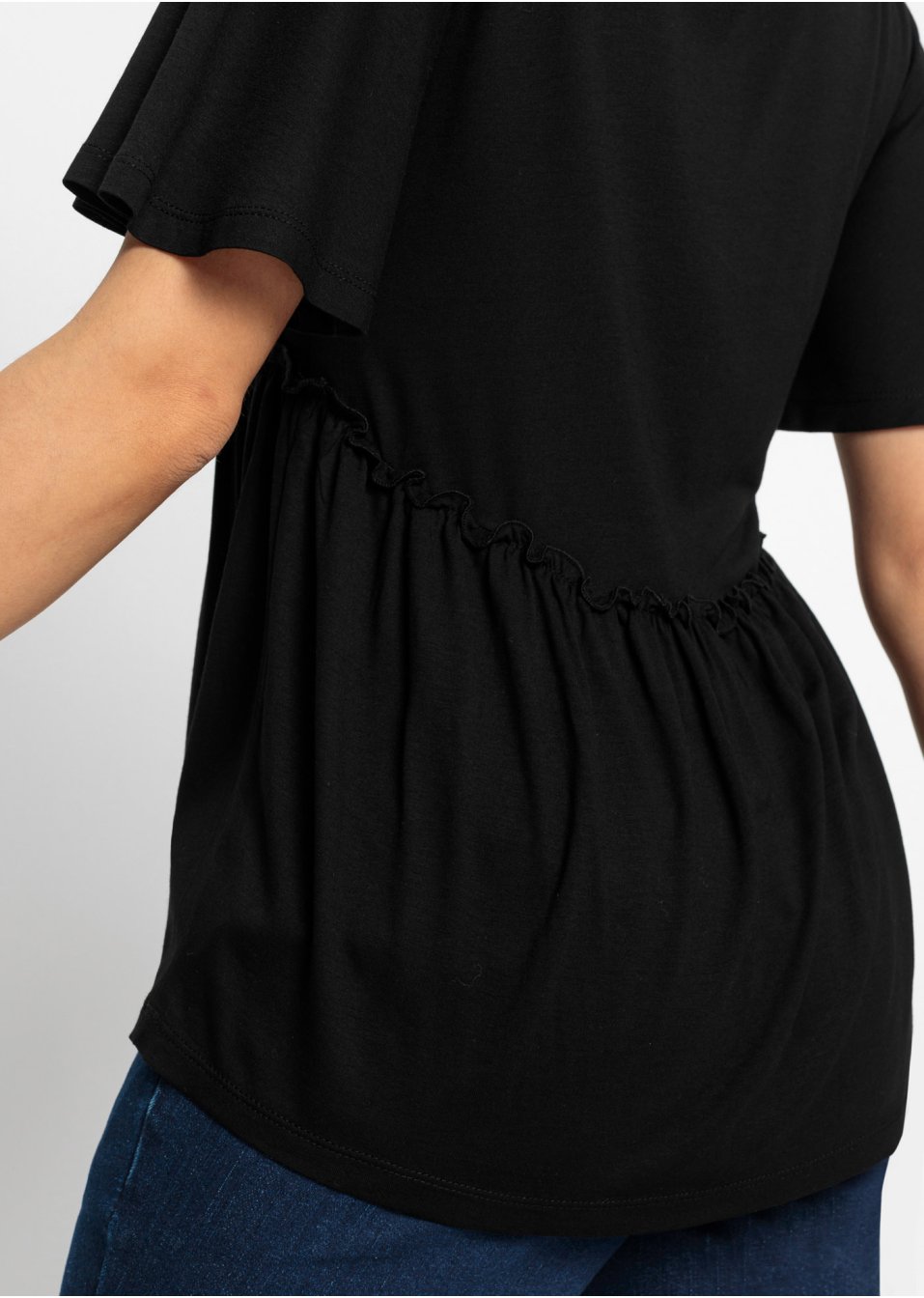 T-shirt boho à dentelle