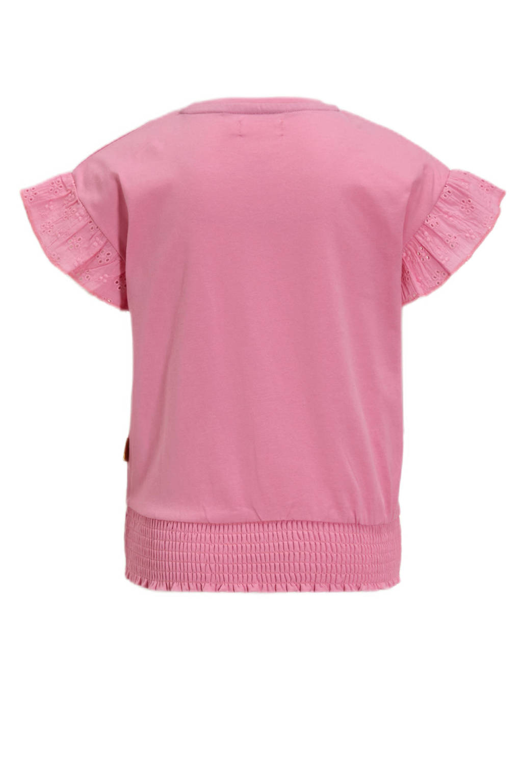 Orange Stars T-shirt Paulien met tekstopdruk roze