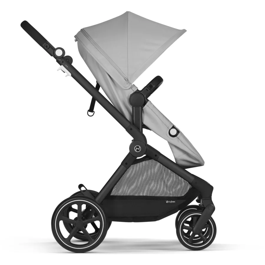 cybex GOLD Kombikinderwagen Eos Basic inklusive Babyschale Aton B2 Black Lava Grey