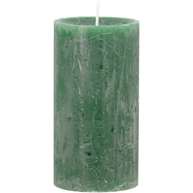 Blokker Rustieke Kaars - 7x13 cm - Dennengroen