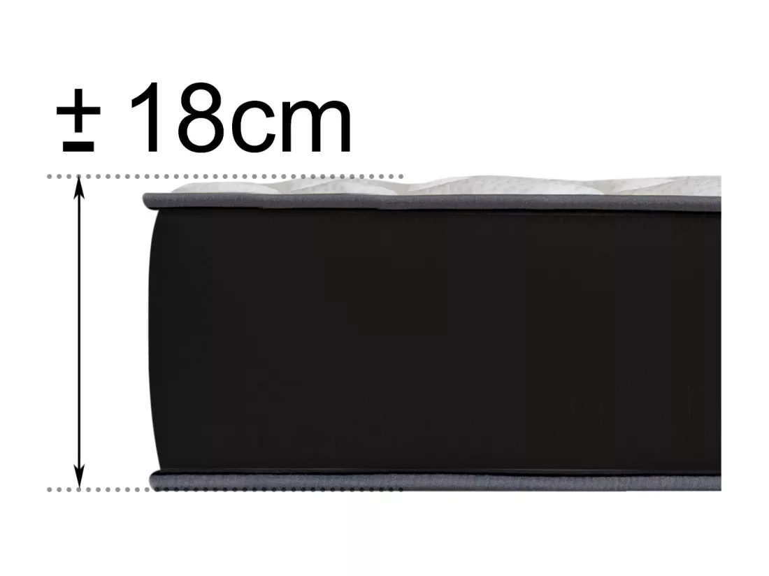 Matelas Mousse 180x200 Elegance - Ferme - Réversible - Côté Été/hiver - H18 Cm