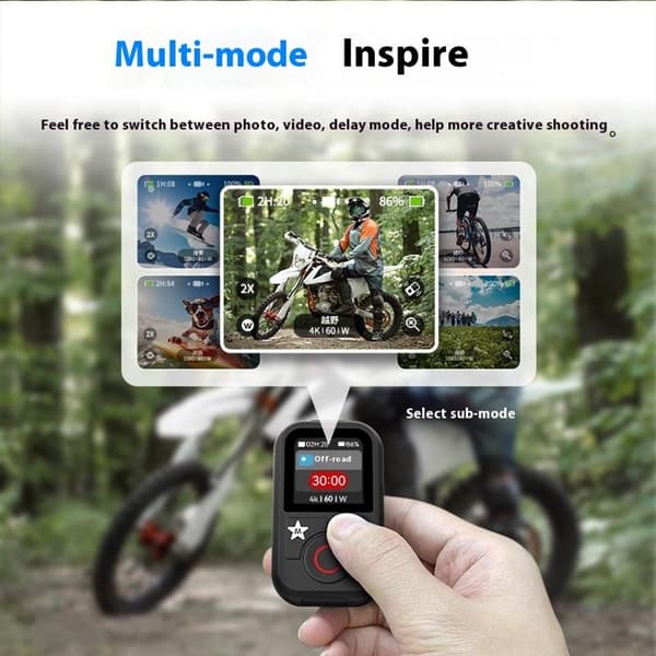 Fjernkontroll for GoPro Hero 13 12 11 10 9 8 GoPro MAX Bluetooth fargeskjerm